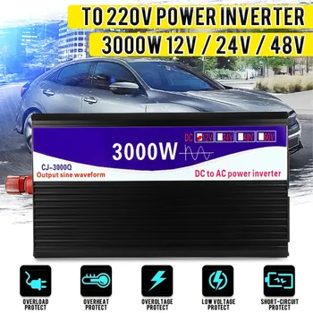 Pure Sine Wave Inverter 12V/24V/48V to 220V 2000W 3000W Voltage Transformer Converter Power Inverter Double LCD display
Pure Sine Wave Inverter 12V/24V/48V to 220V 2000W 3000W Voltage Transformer Converter Power Inverter Double LCD display