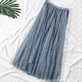 New Women High Waist Pleated Skirt Star Decoration Casual Swing Star Moon Tulle Skirt 5 Colours One Size Ladies Girl Long Skirts
New Women High Waist Pleated Skirt Star Decoration Casual Swing Star Moon Tulle Skirt 5 Colours One Size Ladies Girl Long Skirts