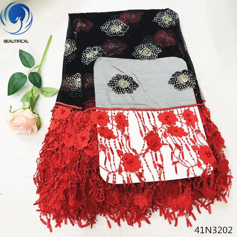 Beautifical bridal lace fabric beaded embroidery bead pearl lace fabric 5yards/piece black and red flower lace fabric cord 41N32
Beautifical bridal lace fabric beaded embroidery bead pearl lace fabric 5yards/piece black and red flower lace fabric cord 41N32