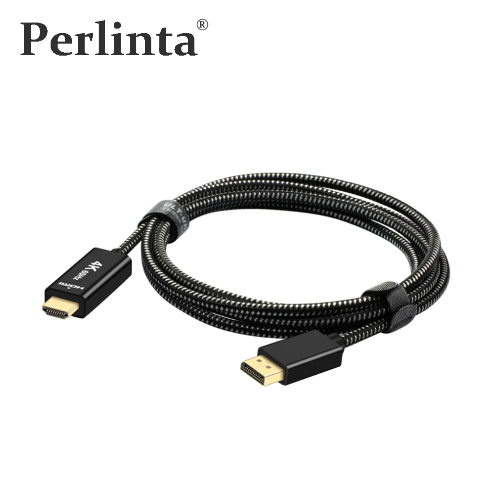 Perlinta Gold Plated DisplayPort(DP) To HDMI 2.0 Male to Male 4K 60Hz Cable for Computer and HDTV 2M
Perlinta Gold Plated DisplayPort(DP) To HDMI 2.0 Male to Male 4K 60Hz Cable for Computer and HDTV 2M