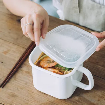 Japanese porcelain enamel large capacity cup fresh lunch box sealed cover noodle rice food container refrigerator storage tin
Japanese porcelain enamel large capacity cup fresh lunch box sealed cover noodle rice food container refrigerator storage tin
