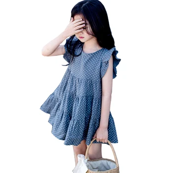 Big Girls Summer Dress 2019 new children Sleeveless Dot blue dresses Kids princess Party Frocks cotton dress
Big Girls Summer Dress 2019 new children Sleeveless Dot blue dresses Kids princess Party Frocks cotton dress