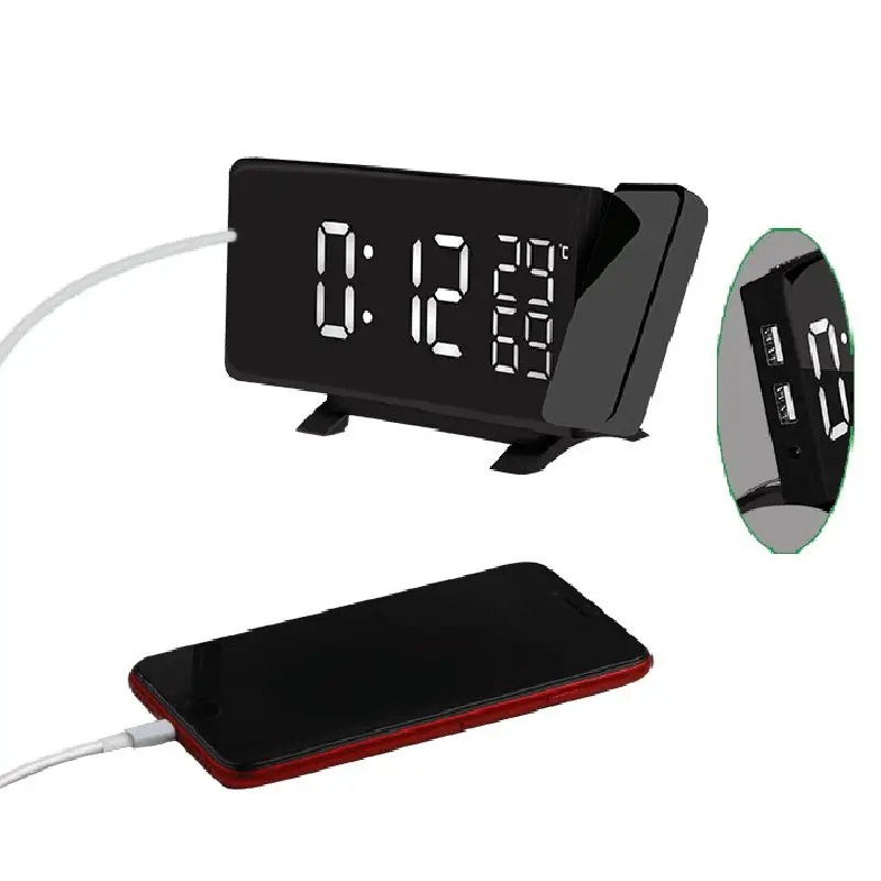 Projection Alarm Clock Radio with USB Charger, Vansky Digital Projection Clock for Bedrooms, FM Radio, 6.57inch LED Display wi
Projection Alarm Clock Radio with USB Charger, Vansky Digital Projection Clock for Bedrooms, FM Radio, 6.57inch LED Display wi