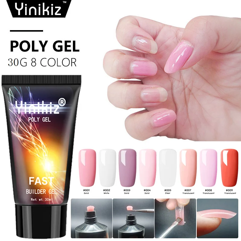 Yinikiz Nail Art Polygel 30ml Clear Pink Jelly Poly Gel Fast Building Nail Tips Extend UV Builder Camouflage Gel
Yinikiz Nail Art Polygel 30ml Clear Pink Jelly Poly Gel Fast Building Nail Tips Extend UV Builder Camouflage Gel