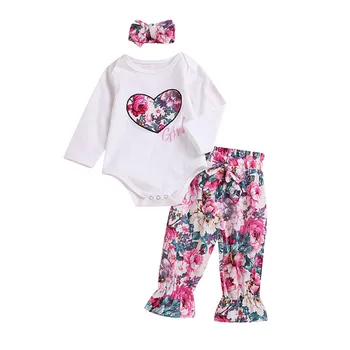 Baby Sets Cotton Long Sleeve Infant Kids Girls Outfits Toddler O-neck Floral T Shirt Tops+Pants+Headbands Baby Girl Clothes
Baby Sets Cotton Long Sleeve Infant Kids Girls Outfits Toddler O-neck Floral T Shirt Tops+Pants+Headbands Baby Girl Clothes
