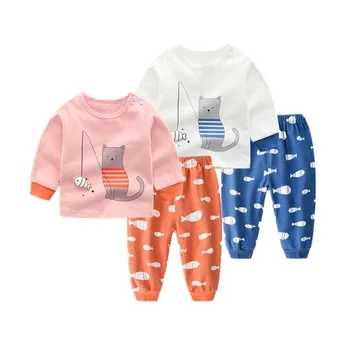2PCS Children's Set Cartoon Cute Kitten Long-sleeved T-shirt+pants Baby Boy Girl Cotton Underwear Clothes Suit
2PCS Children's Set Cartoon Cute Kitten Long-sleeved T-shirt+pants Baby Boy Girl Cotton Underwear Clothes Suit