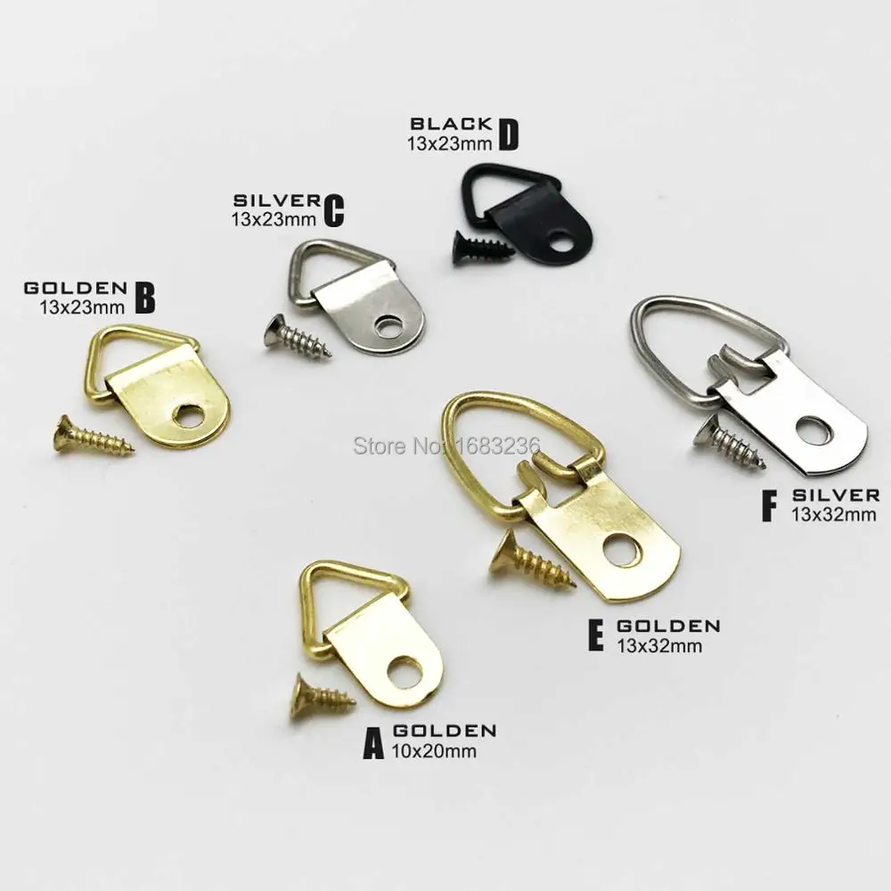 100pcs Mini Small Triangle D-Ring Hanging Oil Painting Mirror Picture Frame Hanger Art Work Photo Wall Hook Single Hole + screw
100pcs Mini Small Triangle D-Ring Hanging Oil Painting Mirror Picture Frame Hanger Art Work Photo Wall Hook Single Hole + screw