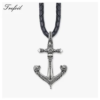 Leather Rope Big Necklace Skull Anchor, Fashion 925 Sterling Silver Jewelry European Punk Gift For Men Women Boy Girls 2018 New
Leather Rope Big Necklace Skull Anchor, Fashion 925 Sterling Silver Jewelry European Punk Gift For Men Women Boy Girls 2018 New