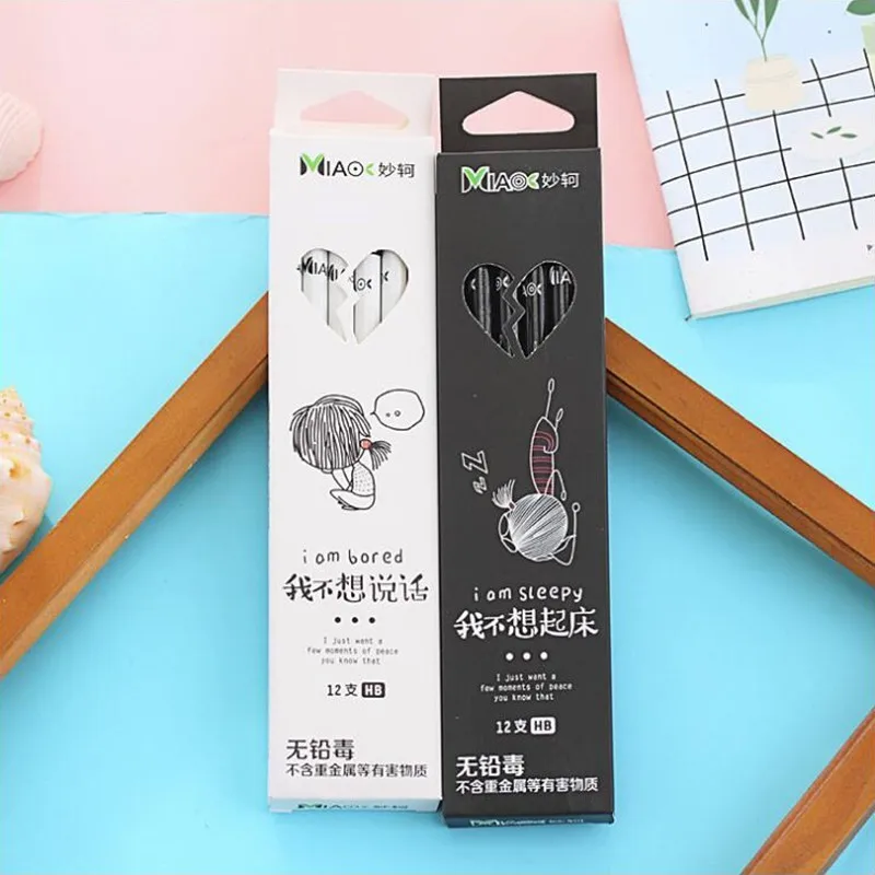 4PCS Cartoon Don't Want Series Pencil Pens DIY Office Stationery and Student Supplie Writing Clear and Smooth HB Hardness Pencil
4PCS Cartoon Don't Want Series Pencil Pens DIY Office Stationery and Student Supplie Writing Clear and Smooth HB Hardness Pencil
