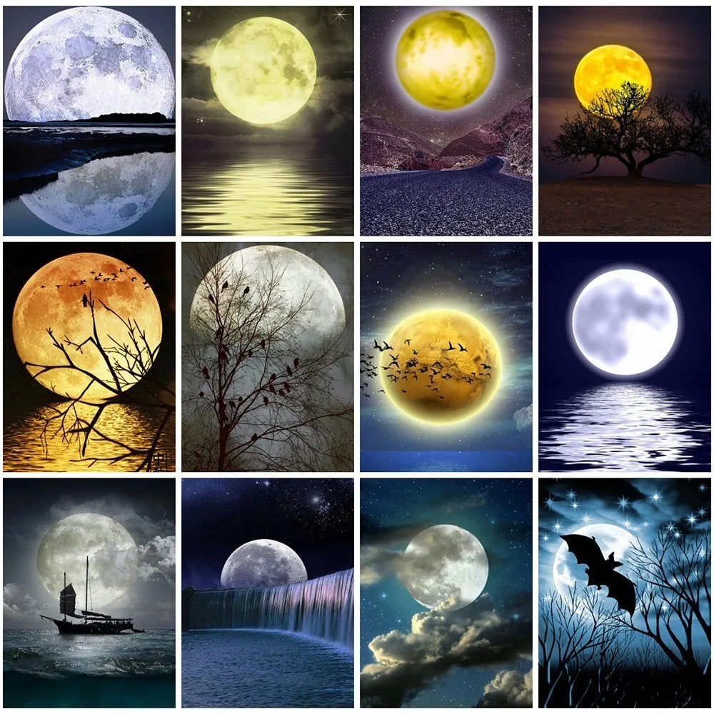 Huacan 5D DIY Diamond Painting Moon Full Square Diamond Embroidery Landscape Picture Of Rhinestone Drill Mosaic Decor Home
Huacan 5D DIY Diamond Painting Moon Full Square Diamond Embroidery Landscape Picture Of Rhinestone Drill Mosaic Decor Home