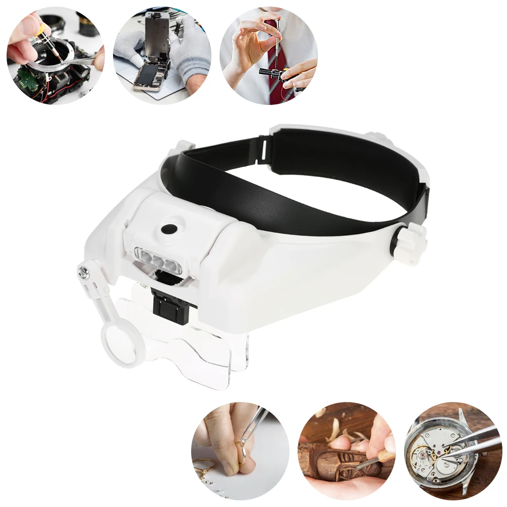 meterk Headband Magnifier LED Head Mounted Magnifier with 5 Replaceable Lenses Auxiliary Lens Magnifying Loupe
meterk Headband Magnifier LED Head Mounted Magnifier with 5 Replaceable Lenses Auxiliary Lens Magnifying Loupe