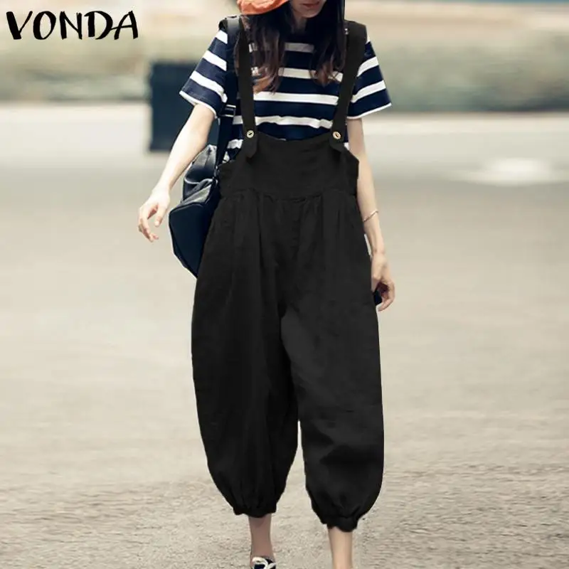 VONDA Rompers Womens Jumpsuit 2019 Summer Autumn Retro Sleeveless Playsuits Casual Loose Overalls Plus Size Trousers Pants 5XL
VONDA Rompers Womens Jumpsuit 2019 Summer Autumn Retro Sleeveless Playsuits Casual Loose Overalls Plus Size Trousers Pants 5XL