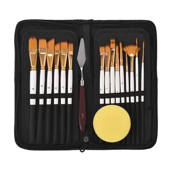 Artist Paint Brush Set 15 different Shapes & Sizes Paintbrushes Wood Handles No Shed Hairs with Free Painting Knife&Sponge
Artist Paint Brush Set 15 different Shapes & Sizes Paintbrushes Wood Handles No Shed Hairs with Free Painting Knife&Sponge