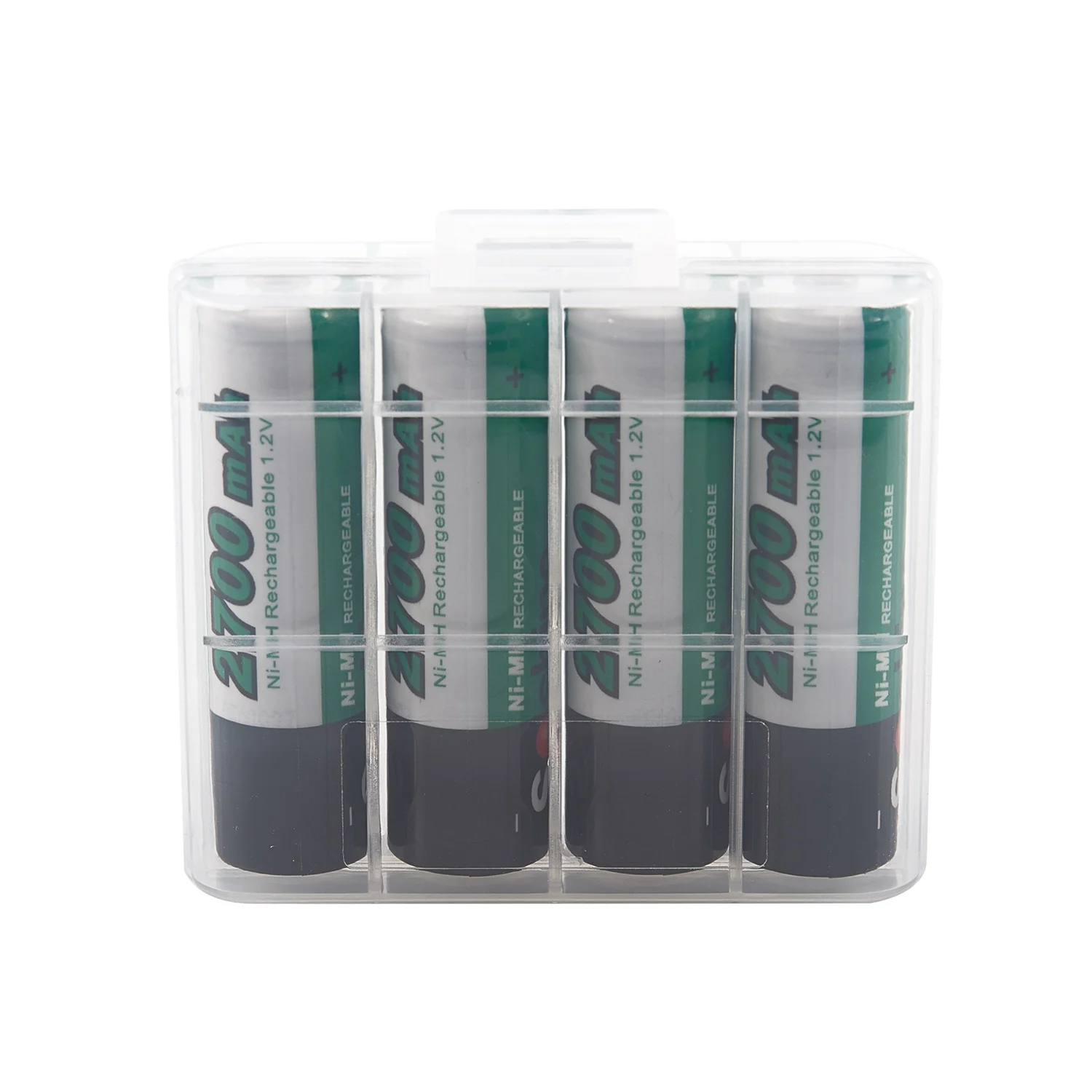 

MOCH-Soshine 4pcs 2700mAh 1.2V AA Battery NiMH Ni-MH Rechargeable Battery with Portable Battery Case Storage Box