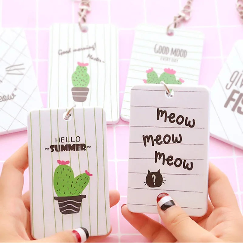 1PC Cute Cactus Cat Plastic Card Cover Paperwork Bus Card Holder For Kids Students Office School Supplies Stationery Accessories
1PC Cute Cactus Cat Plastic Card Cover Paperwork Bus Card Holder For Kids Students Office School Supplies Stationery Accessories