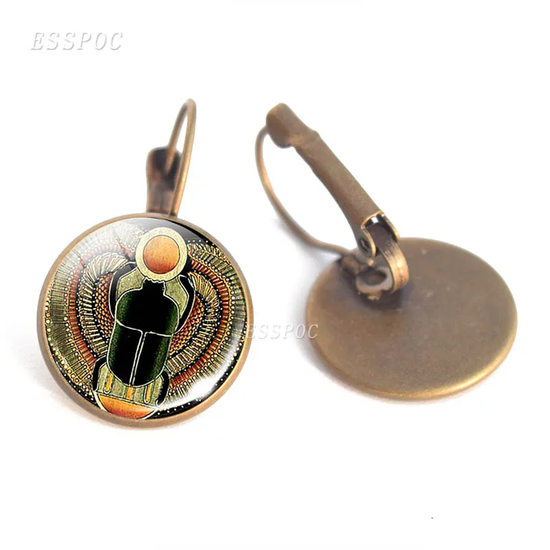 Vintage Egyptian Ankh Cross Hook Earrings Ancient Egypt Anubis Scarab Goddess Glass Cabochon Earrings Jewelry Gift for Women
Vintage Egyptian Ankh Cross Hook Earrings Ancient Egypt Anubis Scarab Goddess Glass Cabochon Earrings Jewelry Gift for Women