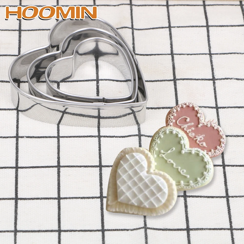 HOOMIN 3pcs/set Baking Mould Baking Mold Egg Tools Stainless Steel Cookie Cutter Biscuit DIY Mold Star Heart Flower Cutter
HOOMIN 3pcs/set Baking Mould Baking Mold Egg Tools Stainless Steel Cookie Cutter Biscuit DIY Mold Star Heart Flower Cutter
