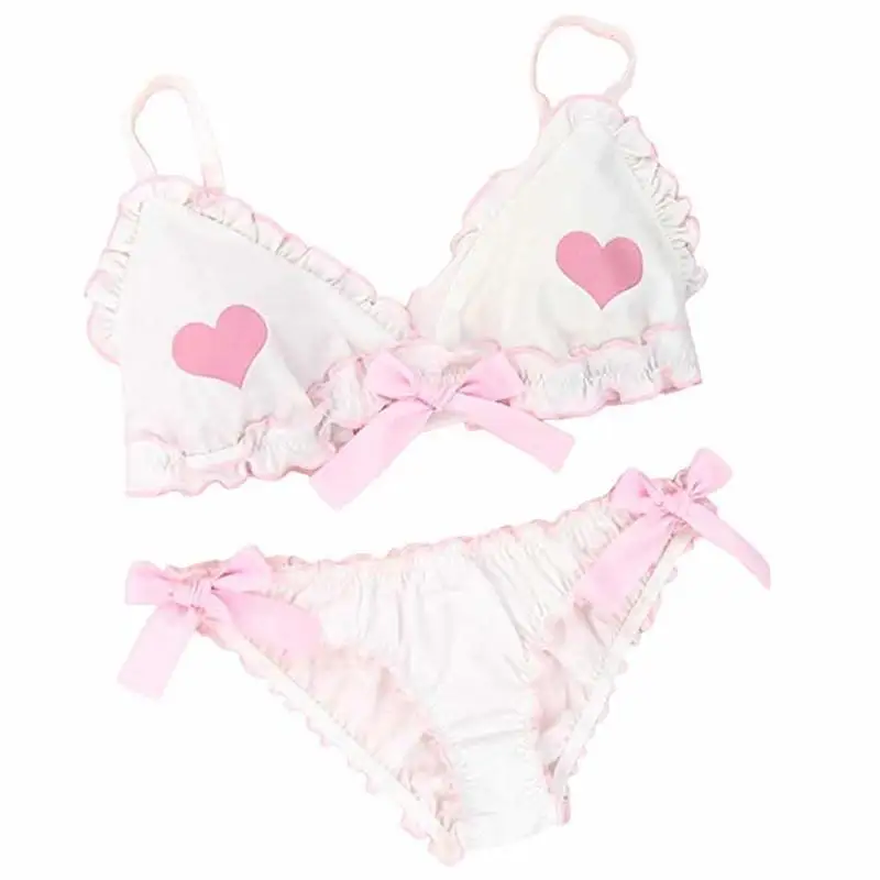2 Colors Cute Bows Lolita Schoolgirl Underwear Kawaii Anime Lingerie Bra And Panty Set Women Lolita Underwear Sets
2 Colors Cute Bows Lolita Schoolgirl Underwear Kawaii Anime Lingerie Bra And Panty Set Women Lolita Underwear Sets