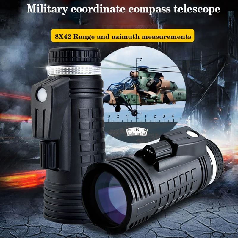 Birdwatching High-power HD pocket 8X42 monocular Telescope night vision Antifogging Compass telescope Nitrogen filled waterproof
Birdwatching High-power HD pocket 8X42 monocular Telescope night vision Antifogging Compass telescope Nitrogen filled waterproof