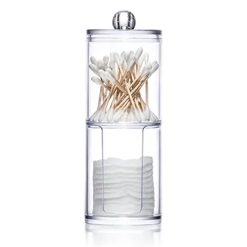 Practical Two-Layer Acrylic Organizer Plastic Transparent Round Portable Container Storage Box Cotton & Pad Box Cosmetics Swab
Practical Two-Layer Acrylic Organizer Plastic Transparent Round Portable Container Storage Box Cotton & Pad Box Cosmetics Swab