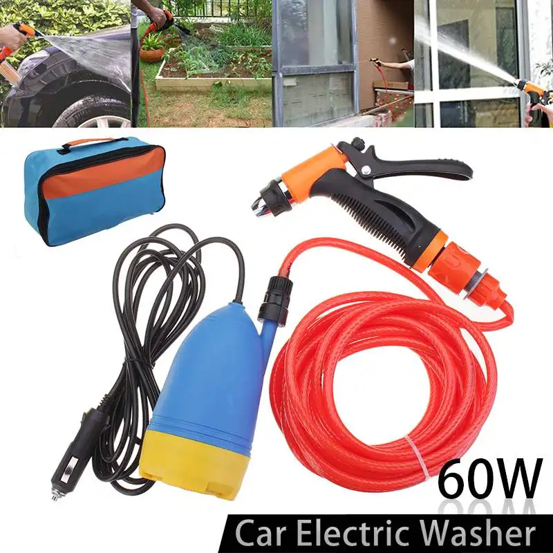 12V 60W High Pressure Car Electric Washer Kit universal for Home Car washer Copper nozzle with pump Car Washing Machine
12V 60W High Pressure Car Electric Washer Kit universal for Home Car washer Copper nozzle with pump Car Washing Machine