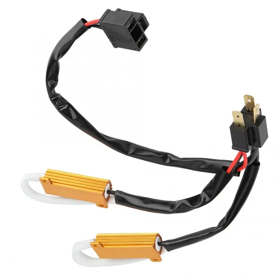 Decorative Lamp 2pcs LED Decoder Load Resistor Car Headlight Flashing Error Wiring Harness for H4 Car Accessories New
Decorative Lamp 2pcs LED Decoder Load Resistor Car Headlight Flashing Error Wiring Harness for H4 Car Accessories New