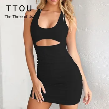 TTOU Women Backless Bodycon Summer Sexy Bandage Dress Female Sleeveless Tie Up Slim Wrap Draped Mini Club Party Dress Red Black
TTOU Women Backless Bodycon Summer Sexy Bandage Dress Female Sleeveless Tie Up Slim Wrap Draped Mini Club Party Dress Red Black