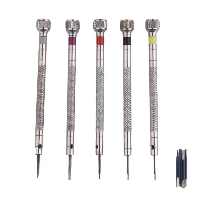 5 PCS Silver Clock Watch Tools Parts Mini Tone Screwdriver Set Link Pin Remover Screwdrivers for Watch Repair Tool Kit
5 PCS Silver Clock Watch Tools Parts Mini Tone Screwdriver Set Link Pin Remover Screwdrivers for Watch Repair Tool Kit
