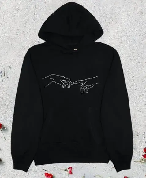 Unisex Women's Graphic Hands Outfits Pullover Casaul Slogan Aesthetic Grunge Hoodies Black Vintage Unisex Hands Women Tops
Unisex Women's Graphic Hands Outfits Pullover Casaul Slogan Aesthetic Grunge Hoodies Black Vintage Unisex Hands Women Tops