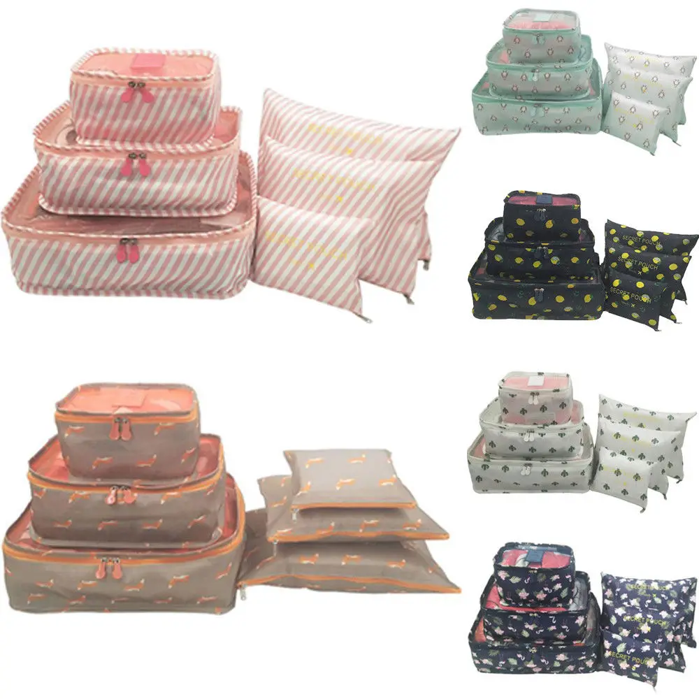 Korean Style 6 Pcs/set Travel Packing Organizers Waterproof Nylon Luggage Suitcase Pouch Clothes Finishing Package Accessories
Korean Style 6 Pcs/set Travel Packing Organizers Waterproof Nylon Luggage Suitcase Pouch Clothes Finishing Package Accessories