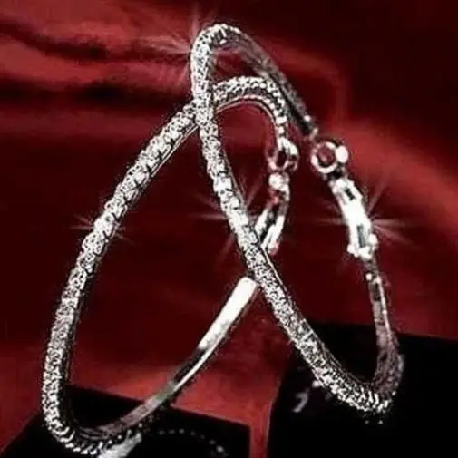 Simple Fashion White Silver White Wedding Hoop Earrings Hoop Earring Ear Rings Free Shiping Nice Gift For Women
Simple Fashion White Silver White Wedding Hoop Earrings Hoop Earring Ear Rings Free Shiping Nice Gift For Women