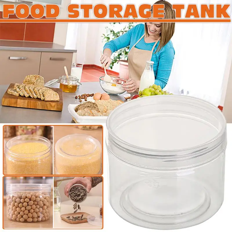 350 ML Kitchen Food Container Seal Pot Tea Coffee Candy Storage Tank Plastic Cereals Snacks Box Cookie Canister Jars For Spice
350 ML Kitchen Food Container Seal Pot Tea Coffee Candy Storage Tank Plastic Cereals Snacks Box Cookie Canister Jars For Spice