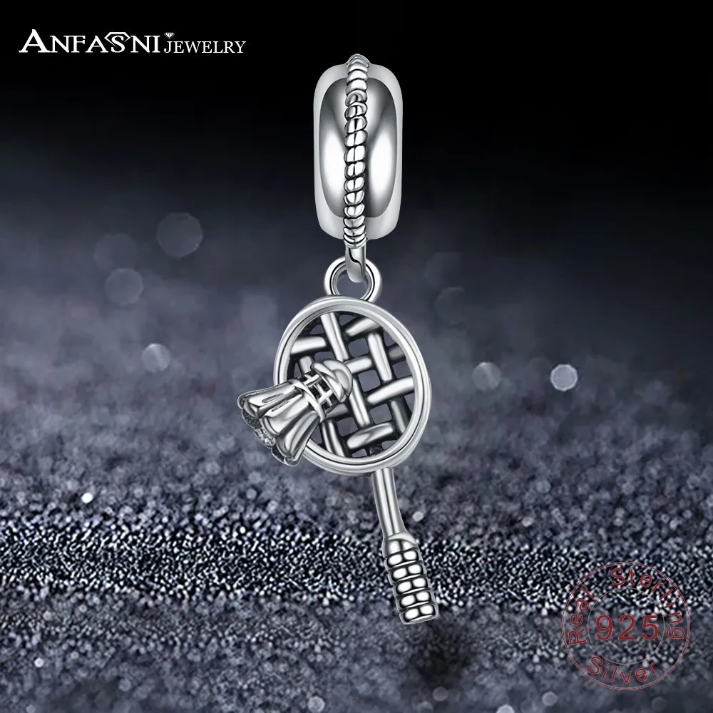 ANFASNI New Badminton Hanging Charm 100% 925 Sterling Silver Beads Pendant Fit Bracelet DIY Accessories For Women Jewelry Gifts
ANFASNI New Badminton Hanging Charm 100% 925 Sterling Silver Beads Pendant Fit Bracelet DIY Accessories For Women Jewelry Gifts