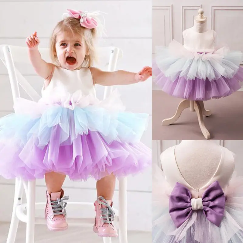 Flower Girls Dress Princess Kids Baby Bow Wedding Bridesmaid Lace Tutu Party Dress Layered Sleeveless Girl Clothing Dresses
Flower Girls Dress Princess Kids Baby Bow Wedding Bridesmaid Lace Tutu Party Dress Layered Sleeveless Girl Clothing Dresses