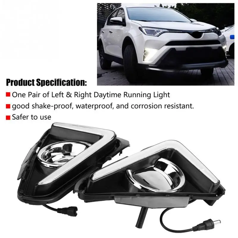 1 Pair Car Daytime Running Light Turn Signal 2-Color DRL LED Fog Lamp Universal for Toyota RAV4 2016 2017 2018
1 Pair Car Daytime Running Light Turn Signal 2-Color DRL LED Fog Lamp Universal for Toyota RAV4 2016 2017 2018