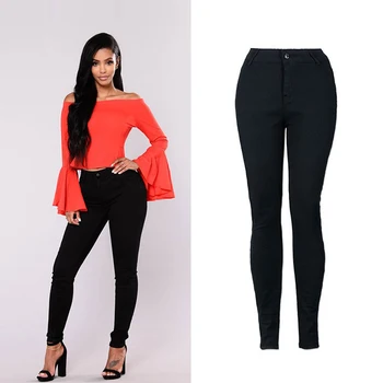 Stretch High Waist Solid Color Black Jeans Jeans Woman Denim Casual Skinny Jeans Trouser
Stretch High Waist Solid Color Black Jeans Jeans Woman Denim Casual Skinny Jeans Trouser