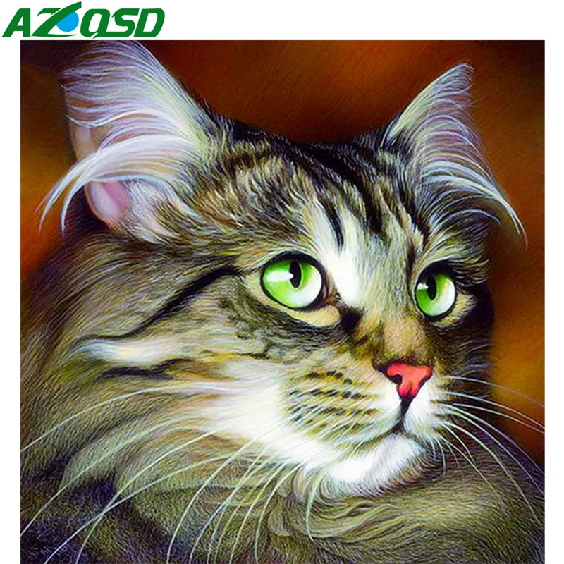 AZQSD Full Round Drill Diamond Painting Animal Cat Rhinestones Pictures Home Decor Diamond Embroidery Sale Needlework Wall Art
AZQSD Full Round Drill Diamond Painting Animal Cat Rhinestones Pictures Home Decor Diamond Embroidery Sale Needlework Wall Art