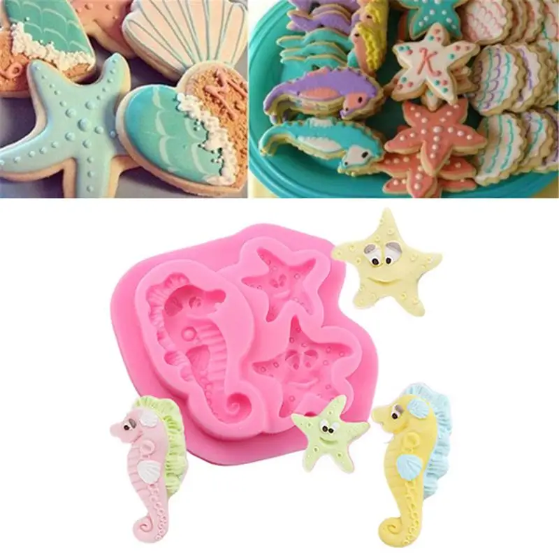 Sea Horse Starfish Silicone Fondant Cake Mold Marine Animal Cartoon Shape Clay Chocolate Biscuit Mold
Sea Horse Starfish Silicone Fondant Cake Mold Marine Animal Cartoon Shape Clay Chocolate Biscuit Mold
