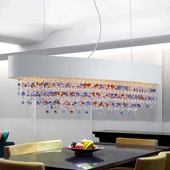Creative large Colorful Crystal Pendant Light Dining Room Home Living Room Restaurant Rectangular Modern Lamp For Hall hotel
Creative large Colorful Crystal Pendant Light Dining Room Home Living Room Restaurant Rectangular Modern Lamp For Hall hotel