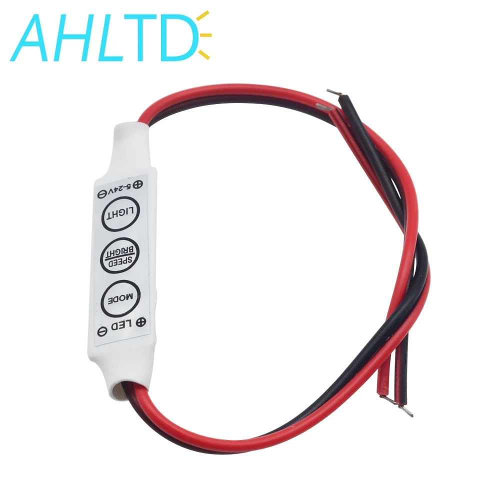 DC 12-24V 3Keys Mini Single Color LED Dimmer Controller For SMD 5050 2835 3528 5730 5630 Single Color LED Strip Light
DC 12-24V 3Keys Mini Single Color LED Dimmer Controller For SMD 5050 2835 3528 5730 5630 Single Color LED Strip Light