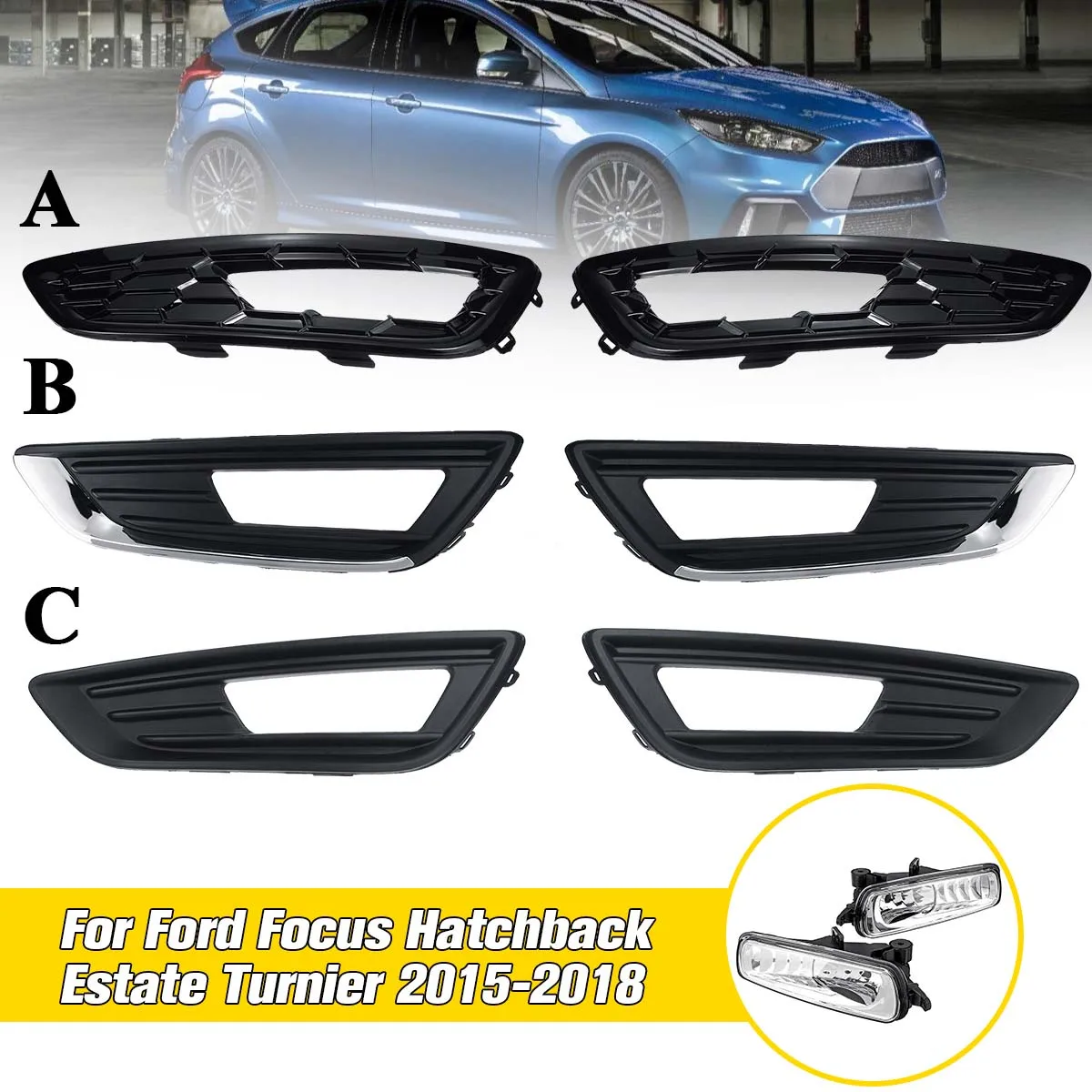 1Set 12V H8 3 Various Style for Focus 2015-2018 Car Front Fog Light Lamp & Cover Kit For Ford DRL Driving Light Frame Decoration
1Set 12V H8 3 Various Style for Focus 2015-2018 Car Front Fog Light Lamp & Cover Kit For Ford DRL Driving Light Frame Decoration