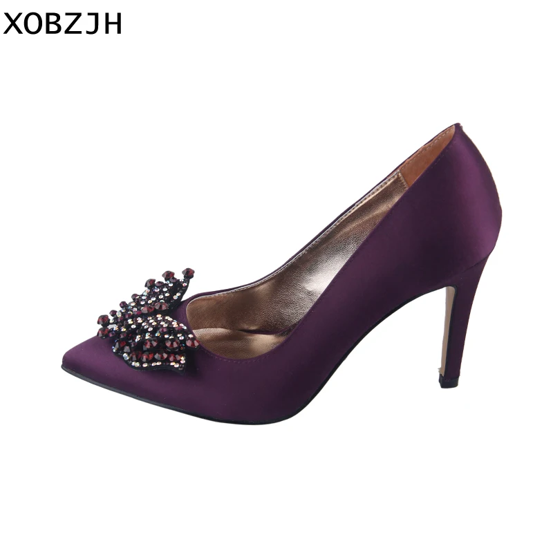 High Heels Women Pumps 2019 Summer Sexy Ladies Luxury Wedding Party Shoes Purple Buckle Flower Pointed Toe Shoes Plus Size Us11 
High Heels Women Pumps 2019 Summer Sexy Ladies Luxury Wedding Party Shoes Purple Buckle Flower Pointed Toe Shoes Plus Size Us11