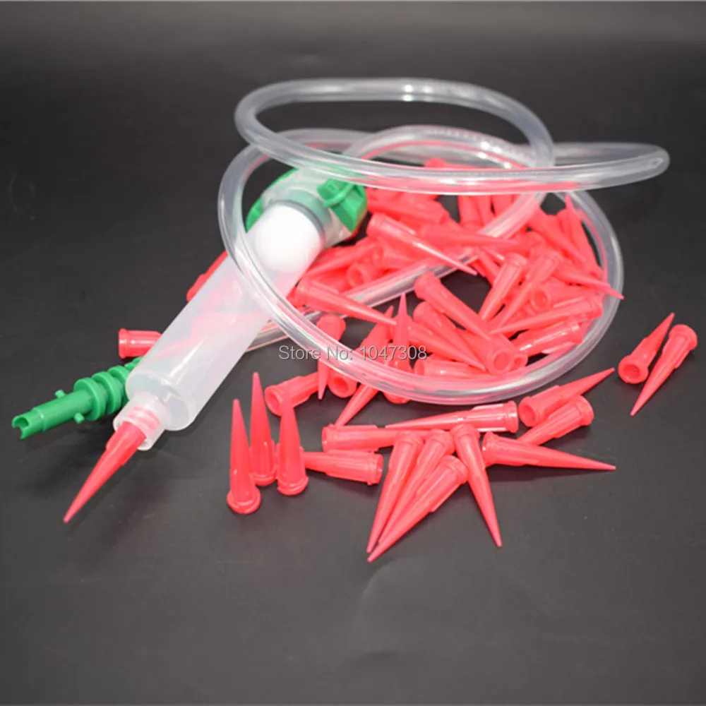 10CC Solder Paste Sealant Silicone Adhesive Glue Dispenser Syringe Barrel + 10CC Barrel Adapter + 100x 25G Red Dispensing Tips
10CC Solder Paste Sealant Silicone Adhesive Glue Dispenser Syringe Barrel + 10CC Barrel Adapter + 100x 25G Red Dispensing Tips