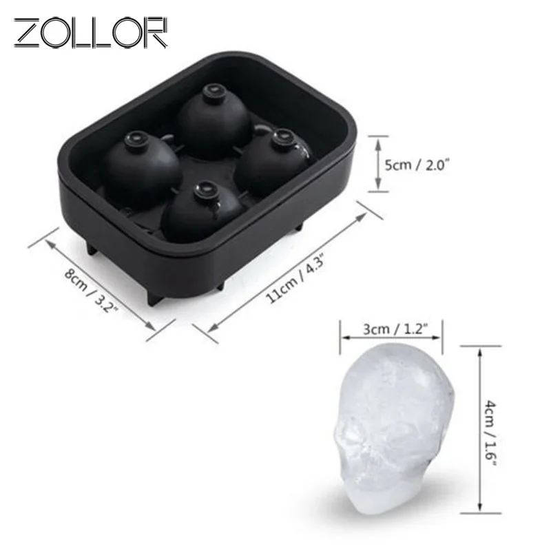 ZOLLOR Ice Cube Maker Skull Shape Chocolate Mould Ice Cream DIY Tool Whiskey Wine Cocktail Ice Cube 3D Silicone Mold
ZOLLOR Ice Cube Maker Skull Shape Chocolate Mould Ice Cream DIY Tool Whiskey Wine Cocktail Ice Cube 3D Silicone Mold