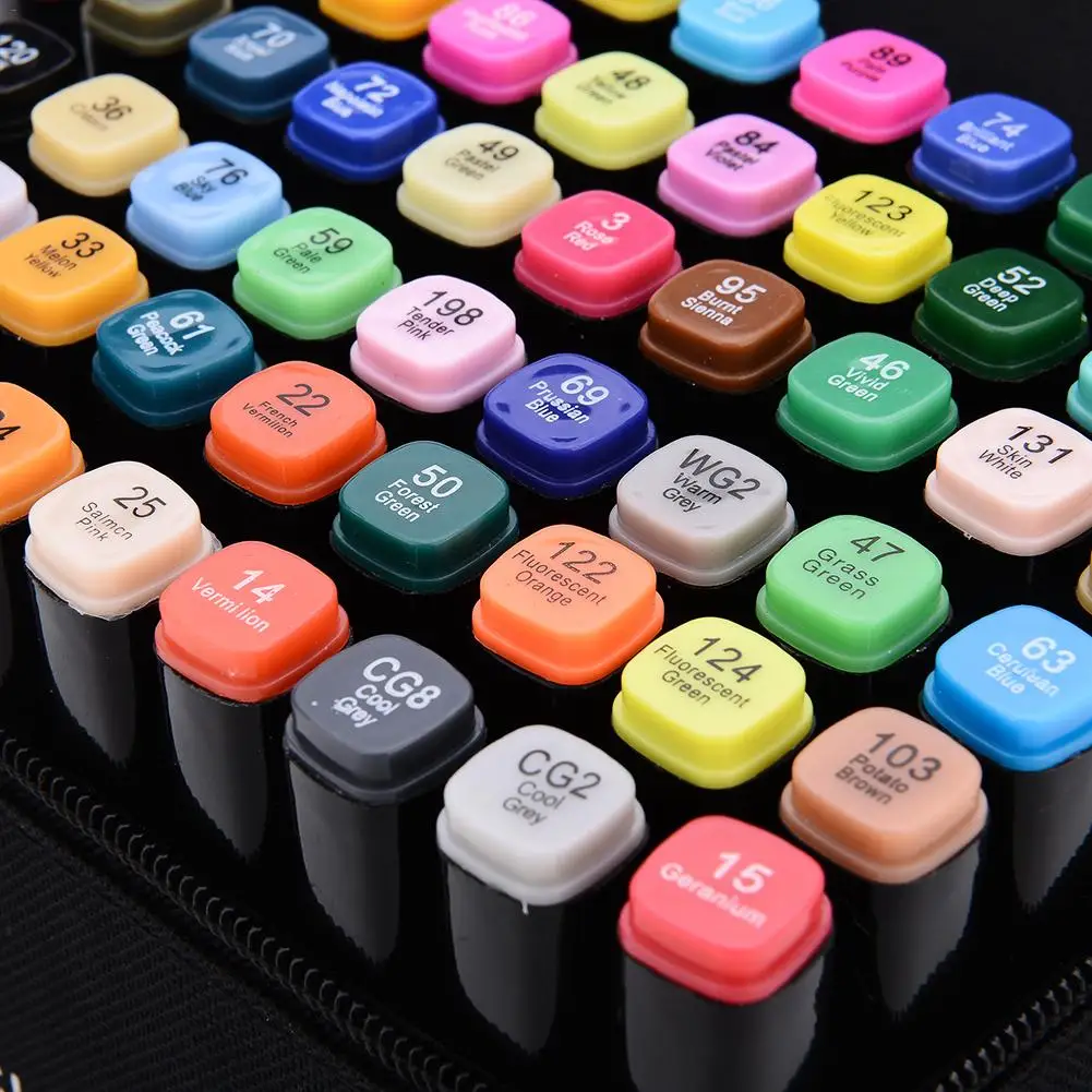 60 Color/Set Marker Pens For Cartoon Landscape Interior Costume Design Double-ended Maker Totally Meet Various Need
60 Color/Set Marker Pens For Cartoon Landscape Interior Costume Design Double-ended Maker Totally Meet Various Need