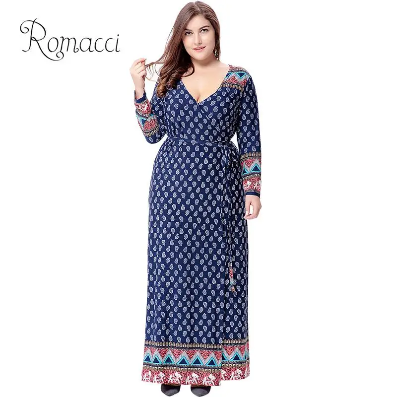 Romacci Women Plus Size Long Dress 4XL 5XL 6XL Paisley Print V Neck Long Sleeves robe femme Casual Wraparound Belted Maxi Dress
Romacci Women Plus Size Long Dress 4XL 5XL 6XL Paisley Print V Neck Long Sleeves robe femme Casual Wraparound Belted Maxi Dress