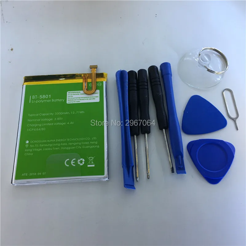 Mobile phone battery for LEAGOO S9 battery 3300mAh Long standby time Gift dismantling tools for LEAGOO BT-5801 battery
Mobile phone battery for LEAGOO S9 battery 3300mAh Long standby time Gift dismantling tools for LEAGOO BT-5801 battery
