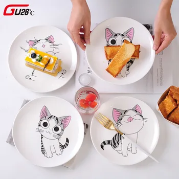 Cartoon Cat Ceramic Plate Creative Cuisine Dish Cute White Plate Steak Rice Soup Bone China Tableware Gift Ceramica Dish 
Cartoon Cat Ceramic Plate Creative Cuisine Dish Cute White Plate Steak Rice Soup Bone China Tableware Gift Ceramica Dish