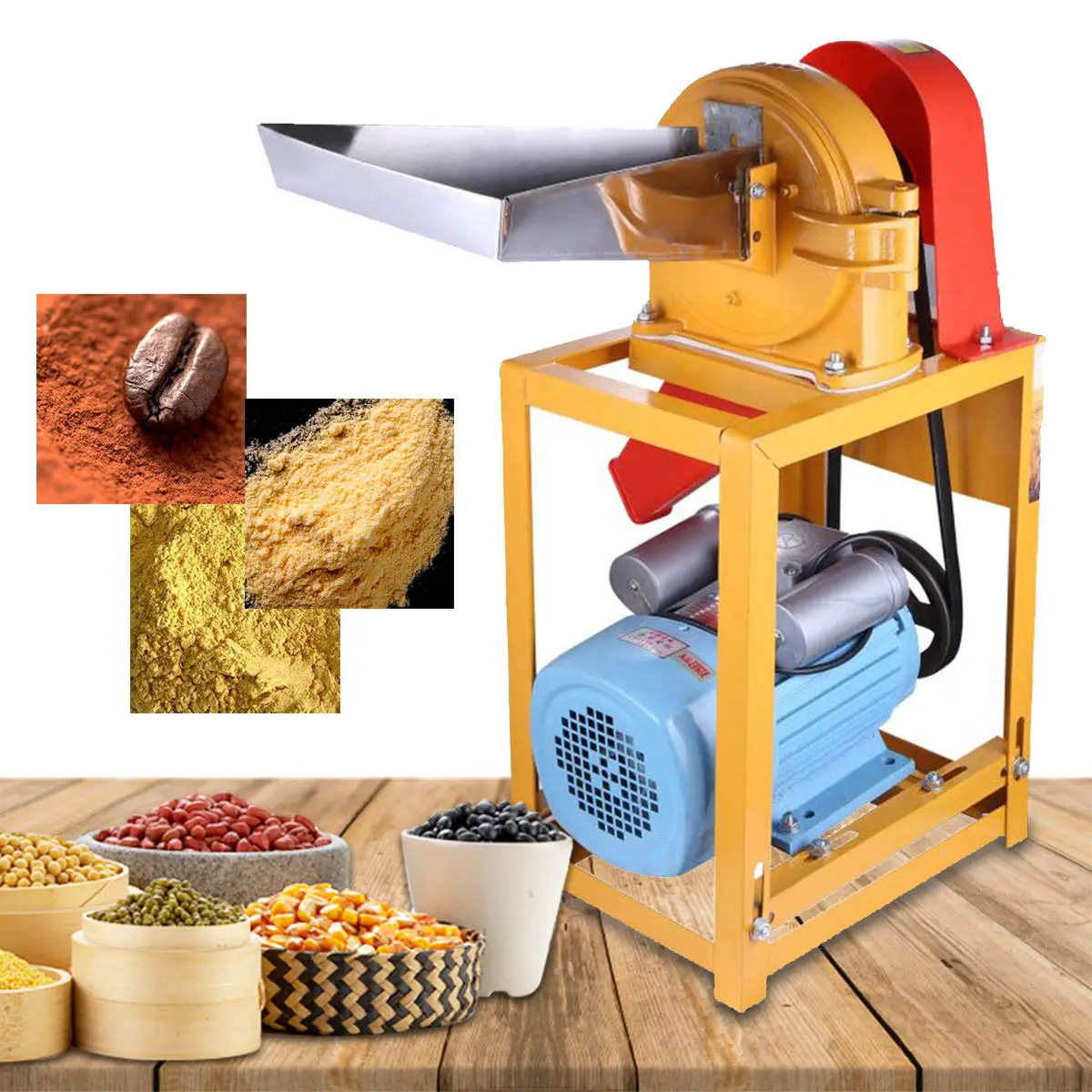 Grain Grinding Machine+6Pcs Mesh Commercial Corn Powder Making Machine Grain Crusher Multifunctional Home Kitchen Appliance New
Grain Grinding Machine+6Pcs Mesh Commercial Corn Powder Making Machine Grain Crusher Multifunctional Home Kitchen Appliance New