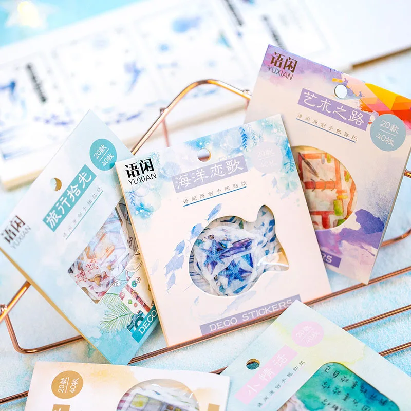 40pcs/box Blue Ocean Stickers Pink Cherry Blossoms Decorative Adhesive Sticker Decoration Scrapbooking Diary DIY Albums Supplies
40pcs/box Blue Ocean Stickers Pink Cherry Blossoms Decorative Adhesive Sticker Decoration Scrapbooking Diary DIY Albums Supplies